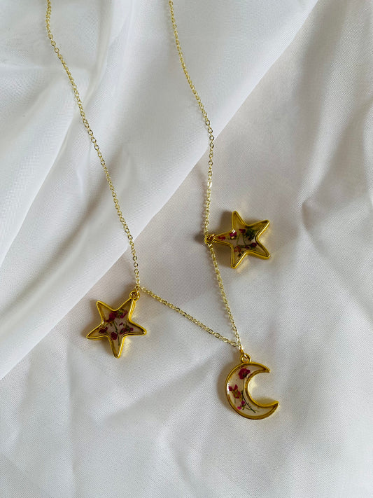 Magenta Blossom Moon & Stars