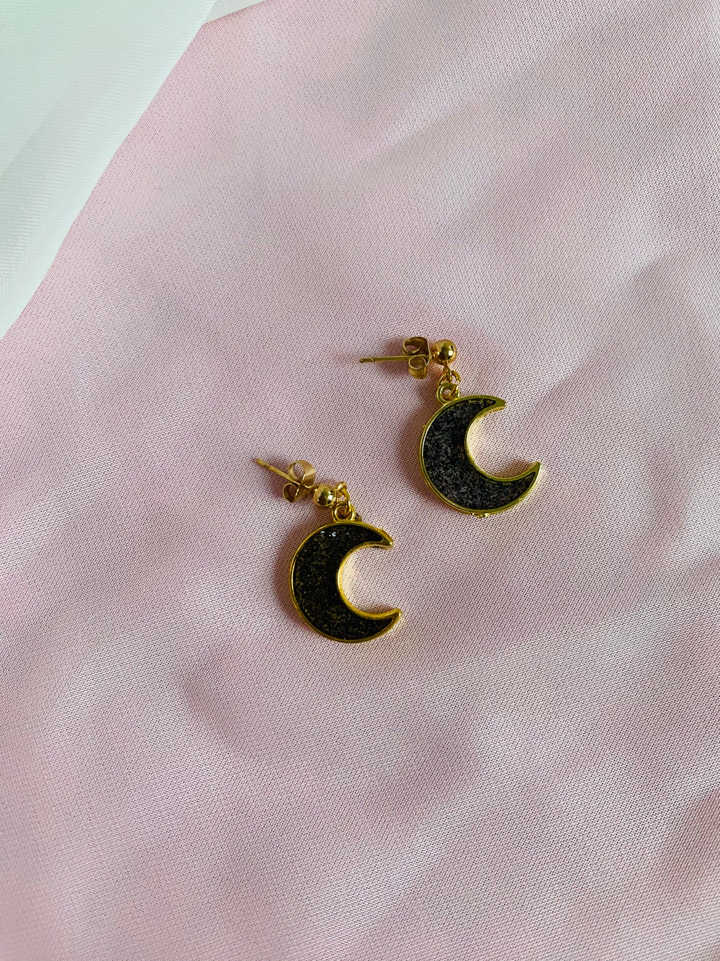 Black Glitter Moons