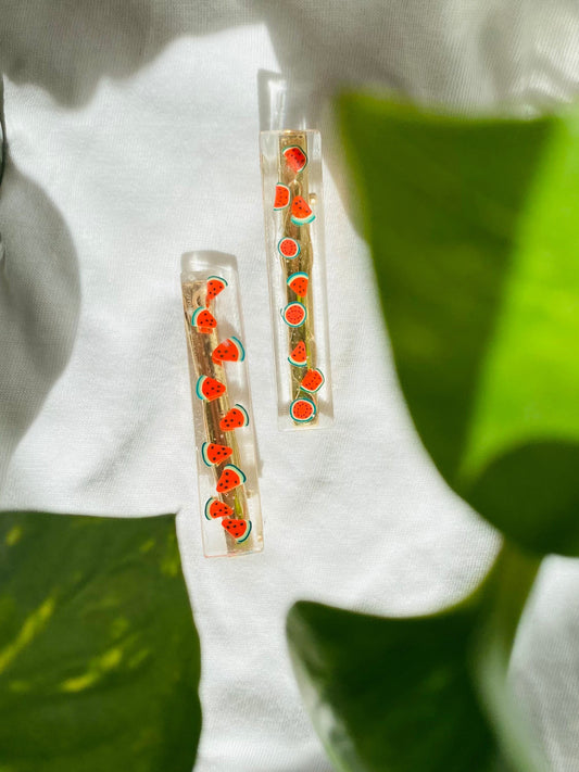 Watermelon Barrette Set
